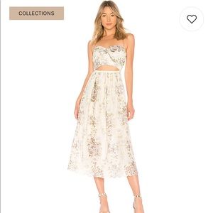 Zimmermann iris picnic dress in violet floral bnwt